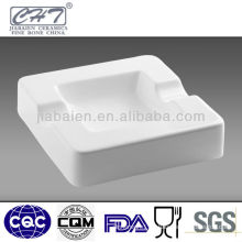 Durable hot sale white porcelain square cigar ashtray